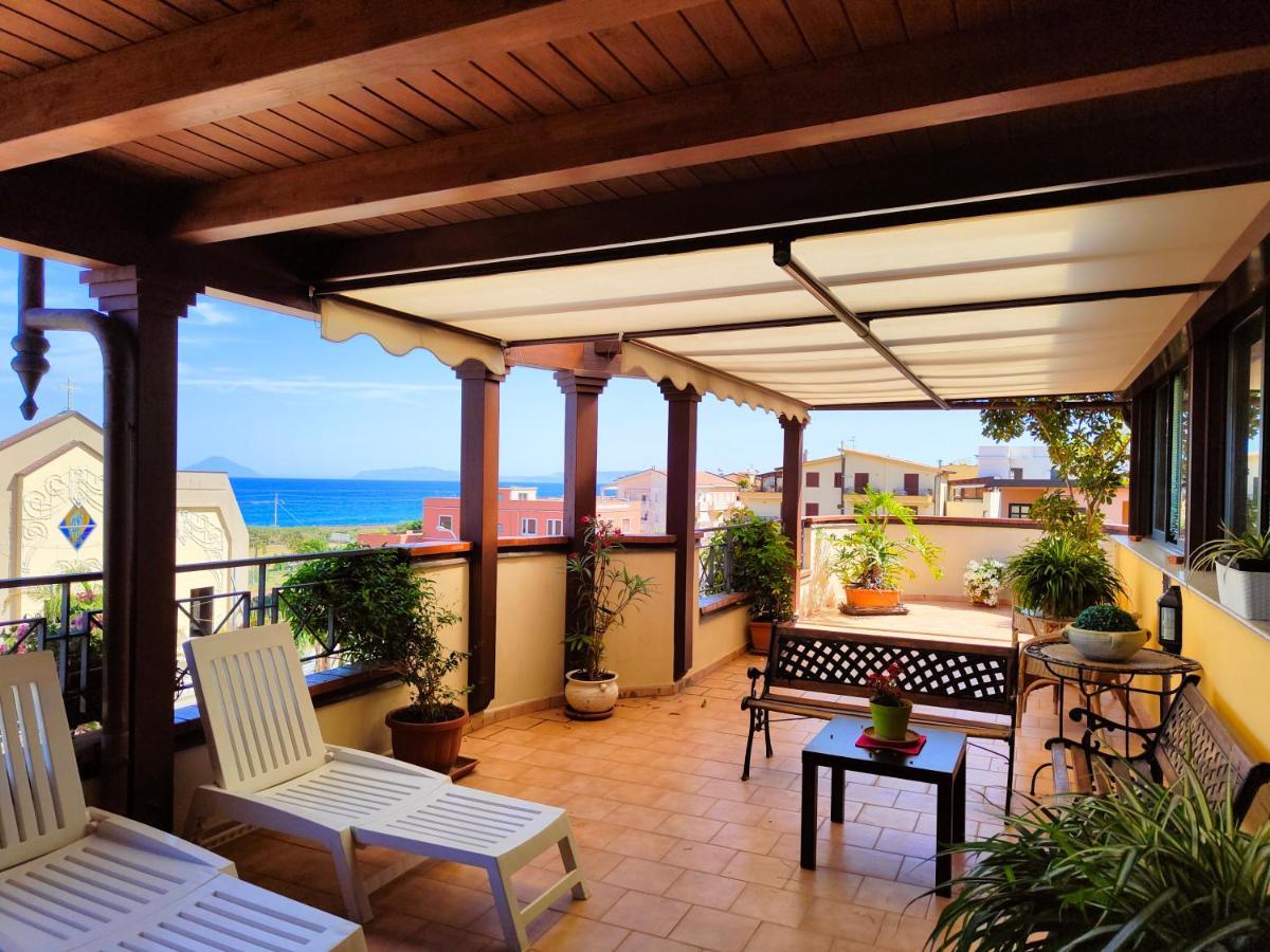 "Appartamento Del Mare Gliaca" Con Vista Isole Eolie,Ampia Terrazza,Wifi E Parcheggio Privato Gratuito Piraino Exterior foto