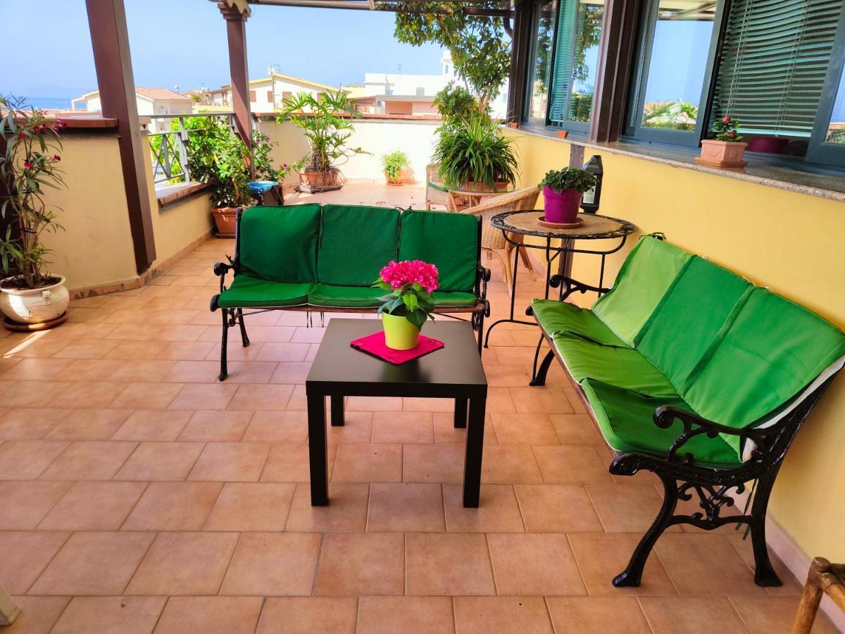"Appartamento Del Mare Gliaca" Con Vista Isole Eolie,Ampia Terrazza,Wifi E Parcheggio Privato Gratuito Piraino Exterior foto